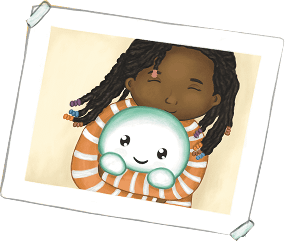 Girl Hugging Boo Buddy