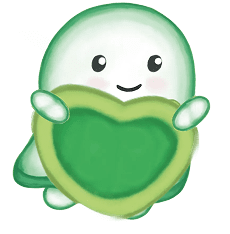Boo Buddy Holding heart