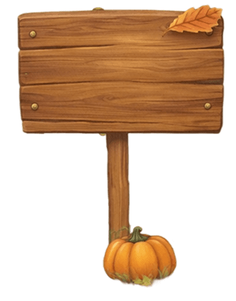 Sign with Pumpkin
